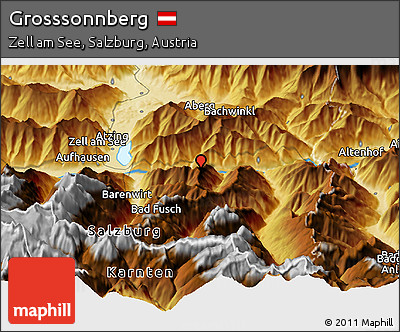 Physical Panoramic Map of Grosssonnberg