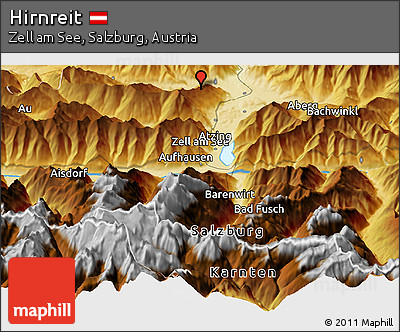Physical Panoramic Map of Hirnreit