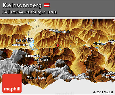 Physical Panoramic Map of Kleinsonnberg