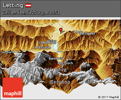 Physical Panoramic Map of Letting