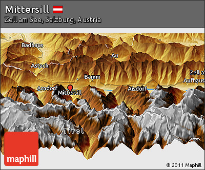 Physical Panoramic Map of Mittersill