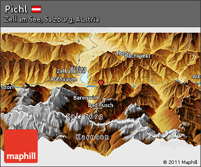 Physical Panoramic Map of Pichl