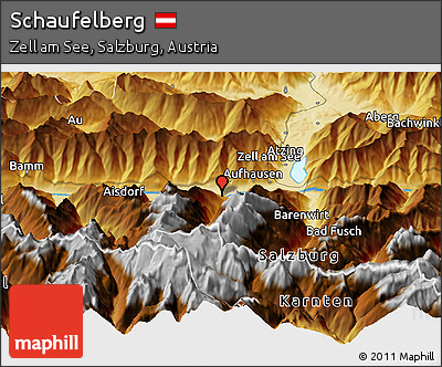 Physical Panoramic Map of Schaufelberg