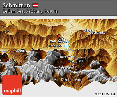 Physical Panoramic Map of Schmitten