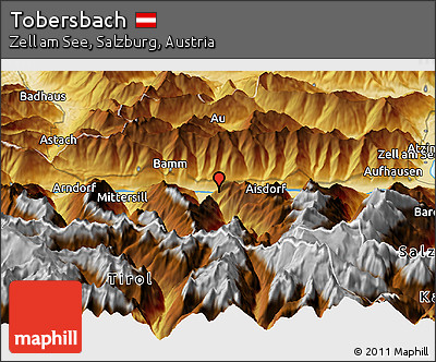 Physical Panoramic Map of Tobersbach