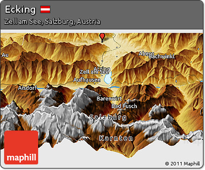 Physical Panoramic Map of Ecking