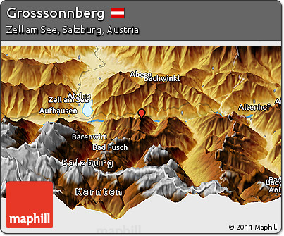 Physical Panoramic Map of Grosssonnberg