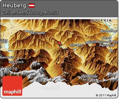 Physical Panoramic Map of Heuberg