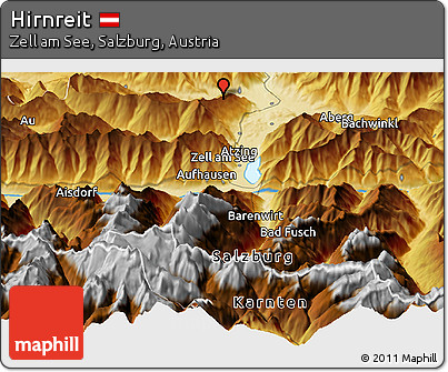 Physical Panoramic Map of Hirnreit