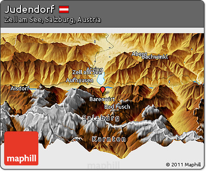 Physical Panoramic Map of Judendorf