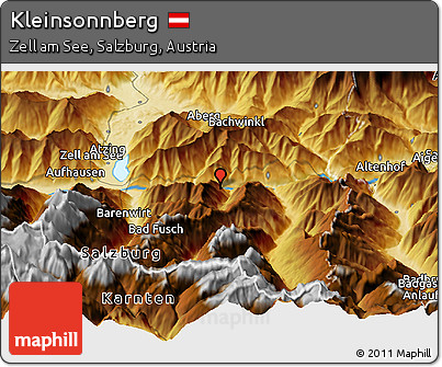 Physical Panoramic Map of Kleinsonnberg