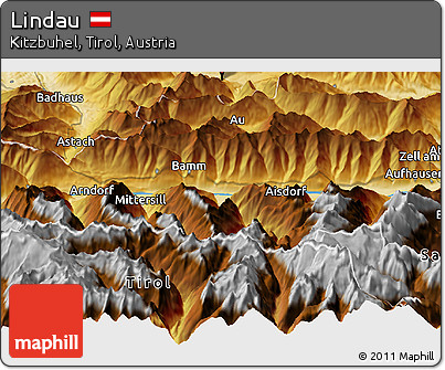 Physical Panoramic Map of Lindau