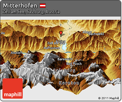 Physical Panoramic Map of Mitterhofen