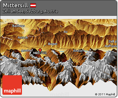 Physical Panoramic Map of Mittersill