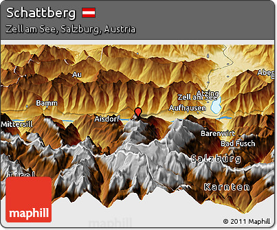 Physical Panoramic Map of Schattberg