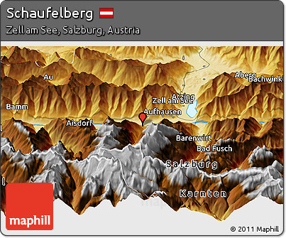 Physical Panoramic Map of Schaufelberg