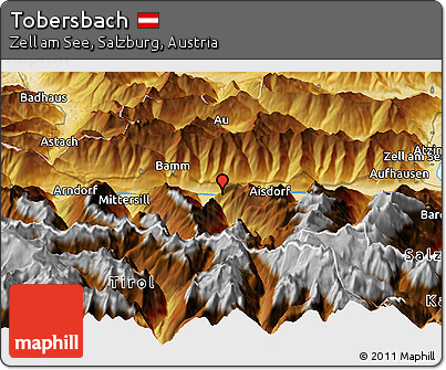 Physical Panoramic Map of Tobersbach