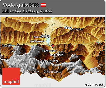Physical Panoramic Map of Vodergaisstätt