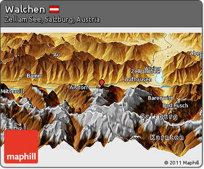 Physical Panoramic Map of Walchen