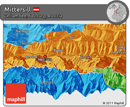 Political Panoramic Map of Mittersill