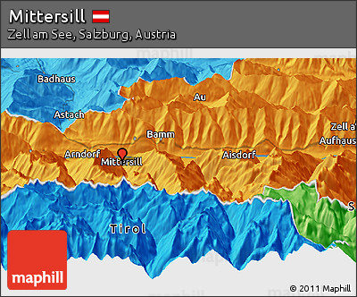 Political Panoramic Map of Mittersill