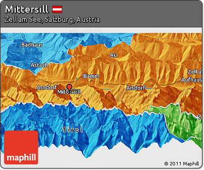 Political Panoramic Map of Mittersill