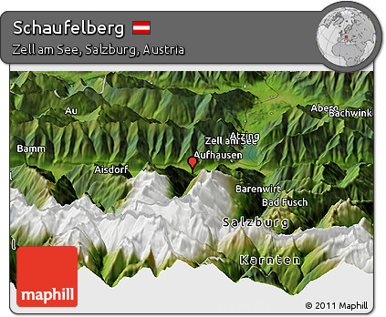 Satellite Panoramic Map of Schaufelberg