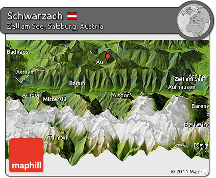 Satellite Panoramic Map of Schwarzach