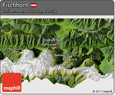 Satellite Panoramic Map of Fischhorn