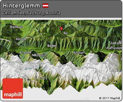 Satellite Panoramic Map of Hinterglemm