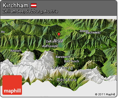 Satellite Panoramic Map of Kirchham