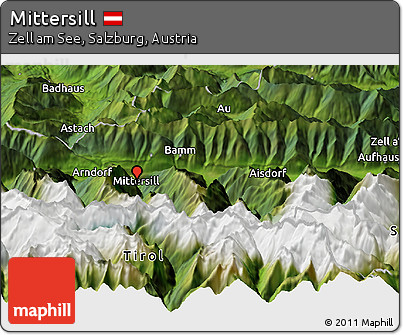 Satellite Panoramic Map of Mittersill
