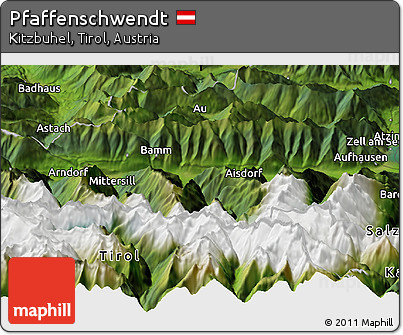 Satellite Panoramic Map of Pfaffenschwendt