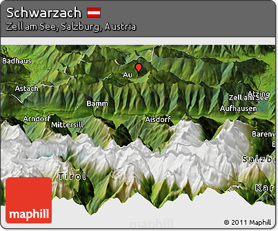 Satellite Panoramic Map of Schwarzach