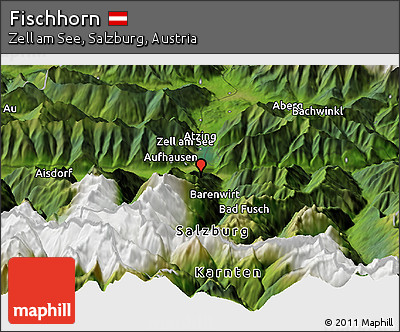 Satellite Panoramic Map of Fischhorn