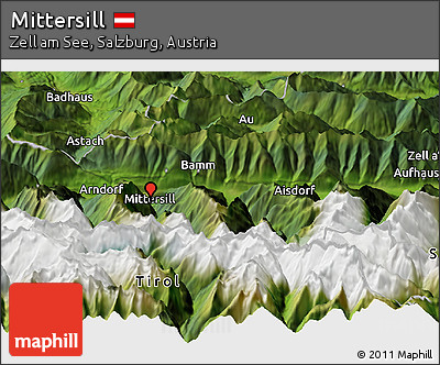 Satellite Panoramic Map of Mittersill