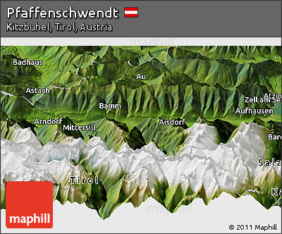 Satellite Panoramic Map of Pfaffenschwendt