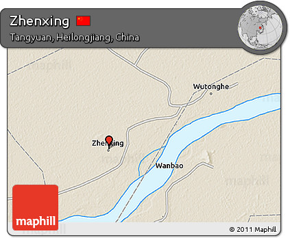 Shaded Relief 3D Map of Zhenxing