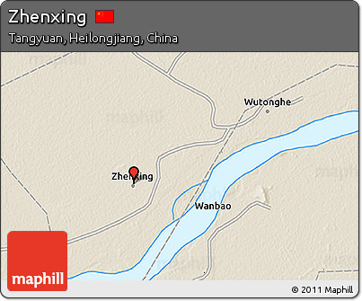 Shaded Relief 3D Map of Zhenxing