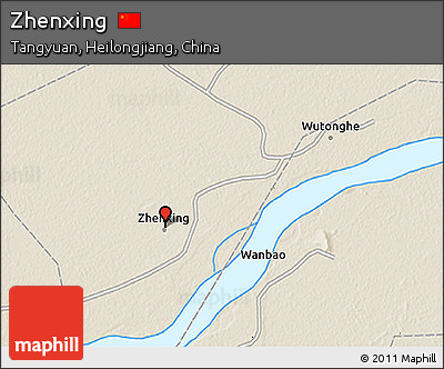 Shaded Relief 3D Map of Zhenxing