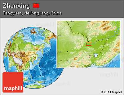 Physical Location Map of Zhenxing