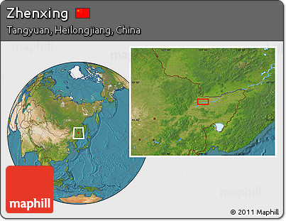 Satellite Location Map of Zhenxing