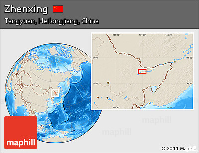 Shaded Relief Location Map of Zhenxing