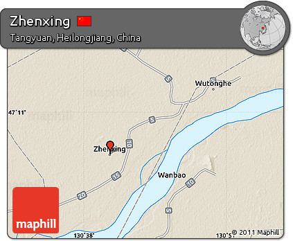 Shaded Relief Map of Zhenxing
