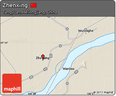 Shaded Relief Map of Zhenxing