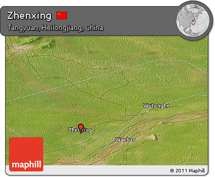 Satellite Panoramic Map of Zhenxing