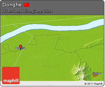 Physical 3D Map of Donghe