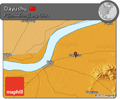 Political 3D Map of Dayushu