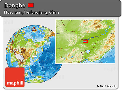 Physical Location Map of Donghe