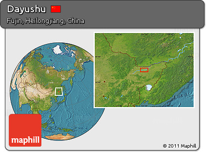 Satellite Location Map of Dayushu